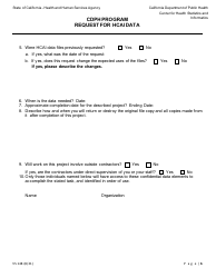 Form VS148 Cdph Program Request for Hcai Data - California, Page 6