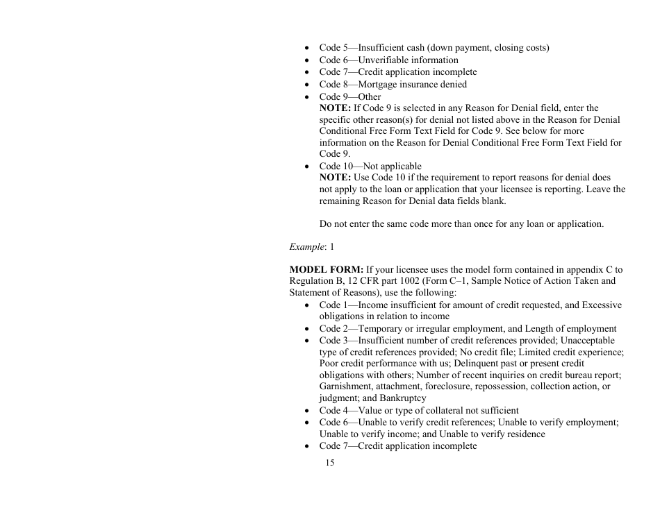 Instructions for Mortgage Log - South Carolina, Page 15