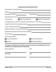 Subcontract Agreement Transmittal Form - California, Page 2