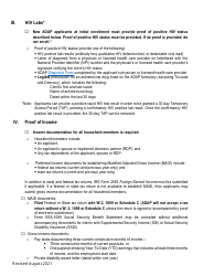Acceptable Supporting Documentation Checklist - AIDS Drug Assistance Program - California, Page 2