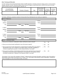 Form LPC416 (IL532-2005) Landfill Operator Certification Application - Illinois, Page 3