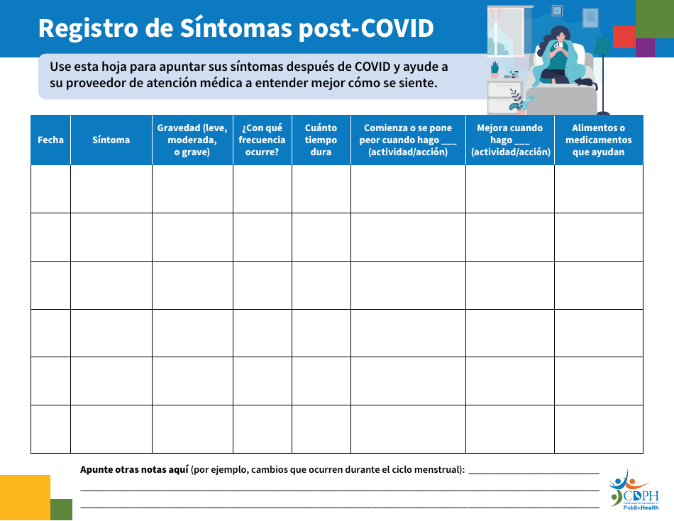 Registro De Sintomas Post-covid - California (Spanish), Page 1