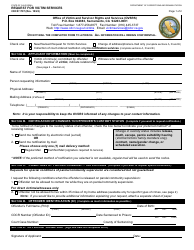 Document preview: Form CDCR1707 Request for Victim Services - California