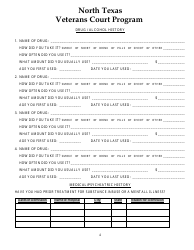 Initial Screening Form - North Texas Veterans Court Program - Collin County, Texas, Page 4
