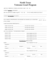 Initial Screening Form - North Texas Veterans Court Program - Collin County, Texas, Page 5