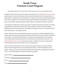 Initial Screening Form - North Texas Veterans Court Program - Collin County, Texas, Page 7