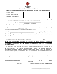 Document preview: Authorization by Property Owner - City of San Antonio, Texas