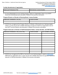 Form CDPH E276R Online Nurse Assistant Training Renewal Application - California, Page 2