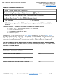 Form CDPH E276R Online Nurse Assistant Training Renewal Application - California, Page 5