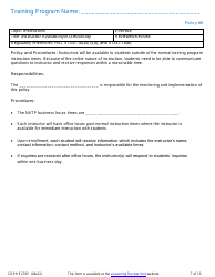 Form CDPH E276P Online Nurse Assistant Training Program Policies and Procedures - California, Page 7