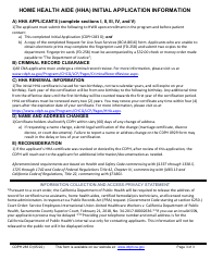 Form CDPH283 D Home Health Aide (Hha) Initial Application - California, Page 3