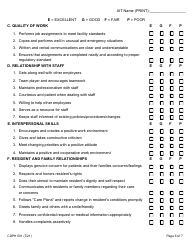 Form CDPH501 Administrator in Training (Ait) Evaluation Report - California, Page 6