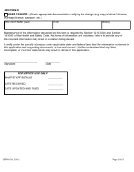 Form CDPH514 Profile Sheet - California, Page 2