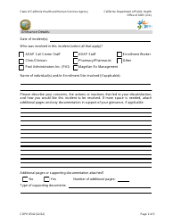 Form CDPH8542 Grievance Form - Medication and Insurance Assistance Programs - California, Page 2