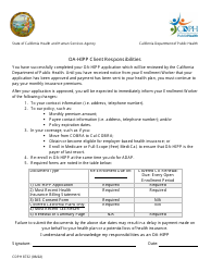Document preview: Form CDPH8732 OA-HIPP Client Responsibilities - California