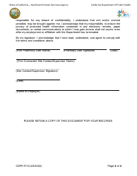 Form CDPH9114 Pharmacy User Training Request - Pre-exposure Prophylaxis Assistance Program - California, Page 4