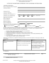Document preview: Letter of Phlebotomy Experience for California Certification - California