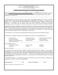 Document preview: Form ADAS-305-6002(1A) Authorization for Release of Confidential Information - Broward County, Florida