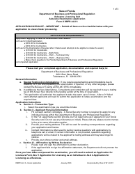 Document preview: Form DBPR ALU6 Asbestos Examination Application - Florida