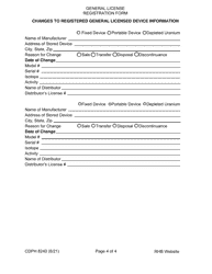 Form CDPH8240 General License Registration Form - California, Page 4
