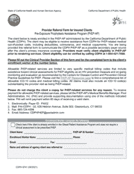Document preview: Form CDPH8741 Provider Referral Form for Insured Clients - Pre-exposure Prophylaxis Assistance Program (Prep-Ap) - California