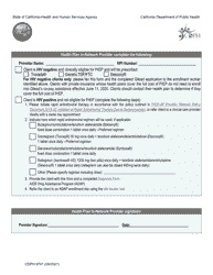 Form CDPH8741 Provider Referral Form for Insured Clients - Pre-exposure Prophylaxis Assistance Program (Prep-Ap) - California, Page 2
