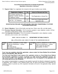 Form CDPH8679O Out-of-State Home Medical Device Retailer Registration Application - California, Page 4