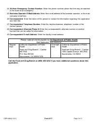 Form CDPH8642 Shellfish Handling and Marketing Certificate Application - California, Page 3