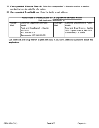 Form CDPH8590 Bottled Water Distributor License Application - California, Page 4