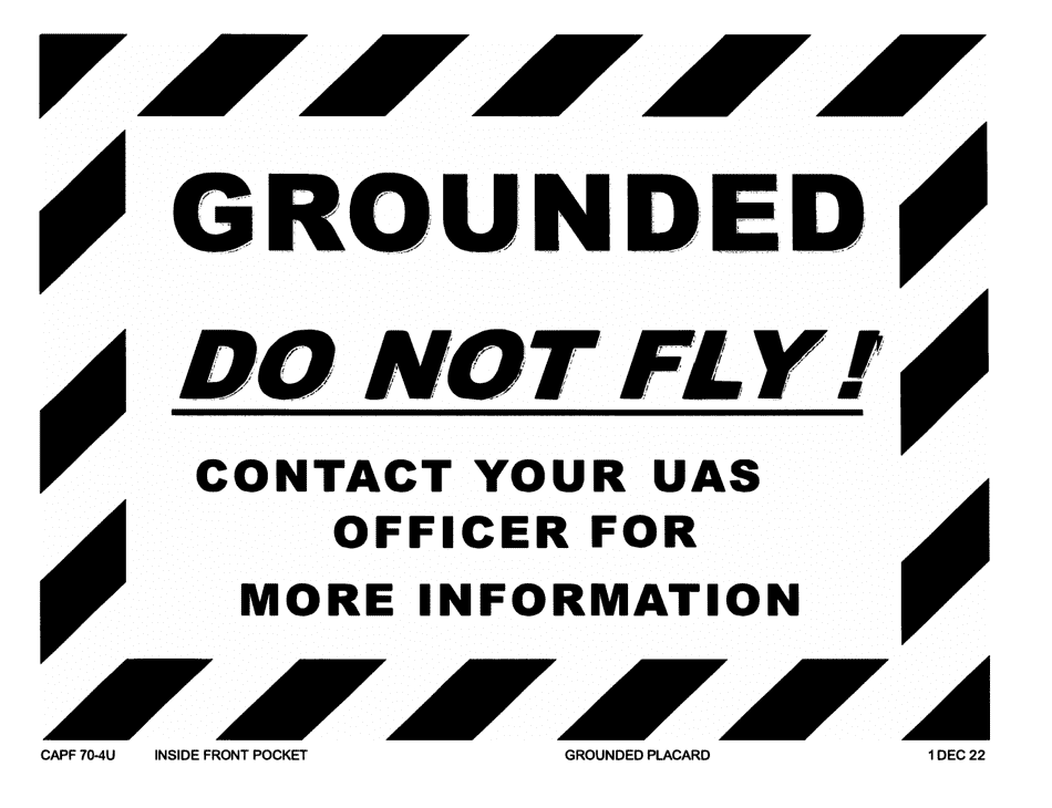 Form CAPF70-4U Unmanned Aircraft Information File (Uif), Page 3