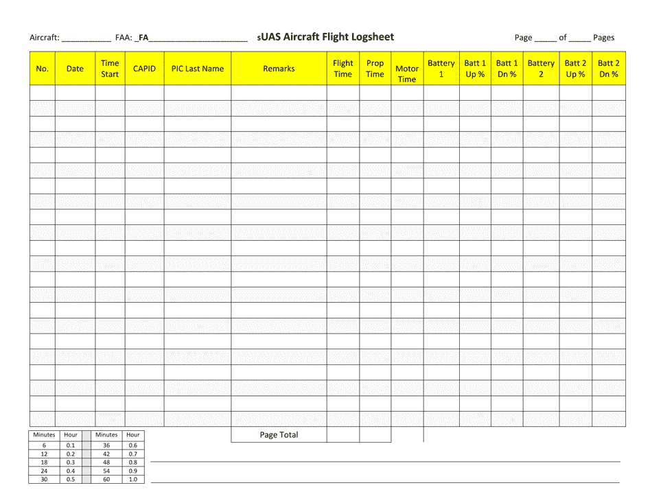 Form CAPF70-4U Unmanned Aircraft Information File (Uif), Page 4