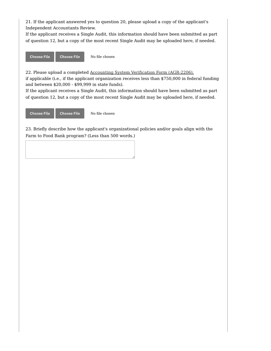 Farm to Food Bank (Ftfb) Grant Application - the Emergency Food Assistance Program (Tefap) - Washington, Page 6