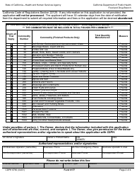 Form CDPH8760 Ocal Manufactured Cannabis Product Certification Application - California, Page 2