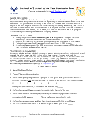 National Ace School of the Year Nomination Form, Page 2