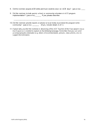 National Ace Teacher of the Year Nomination Form, Page 3