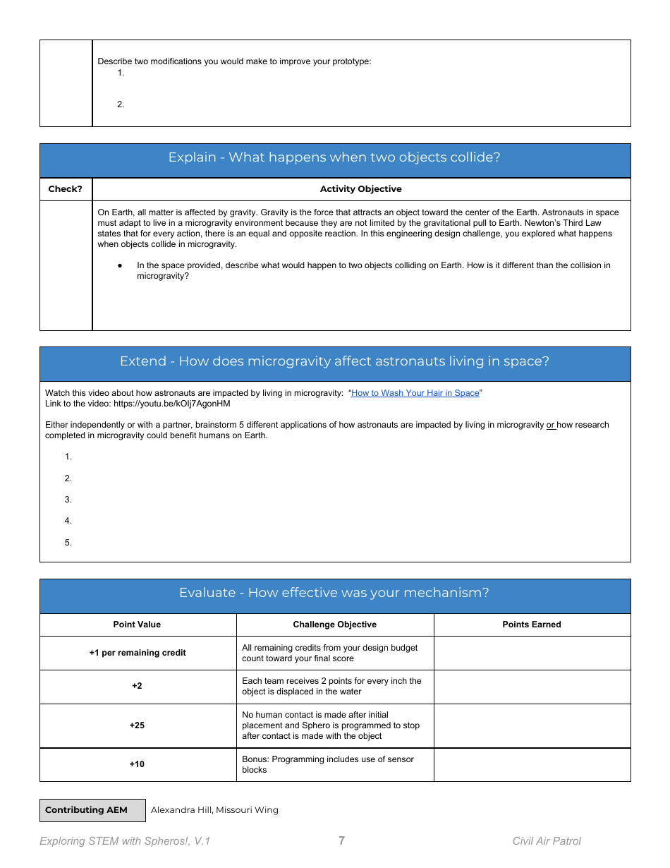 Civil Air Patrol Sphero Sprk+ Stem Kit, Page 3