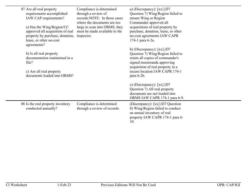 Form D-7 Ci Worksheet - Supply, Page 3