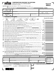 Document preview: Form 40 (SFN28740) Corporation Income Tax Return - North Dakota