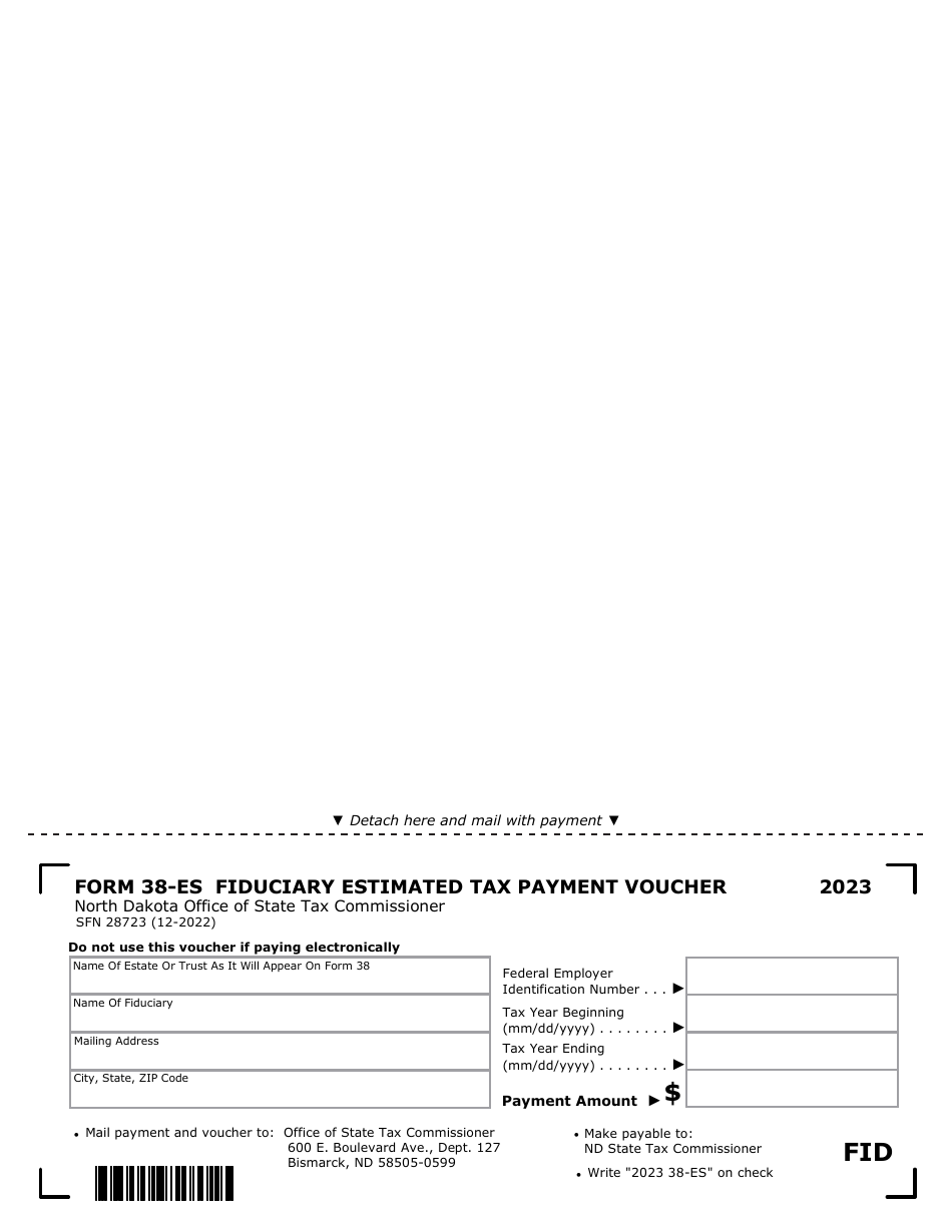 Form 38-ES (SFN28723) Fiduciary Estimated Tax Payment Voucher - North Dakota, Page 6