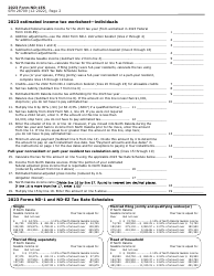 Form ND-1ES (SFN28709) Individual Estimated Tax Payment Voucher - North Dakota, Page 2