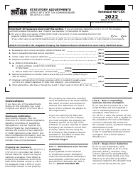 Form SFN28710 Schedule ND-1SA Statutory Adjustments - North Dakota