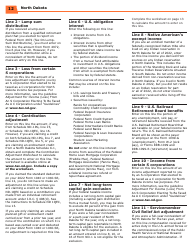 Instructions for Form ND-EZ, SFN28745, ND-1, SFN28702 - North Dakota, Page 14