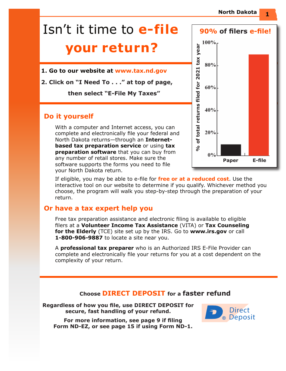 Instructions for Form ND-EZ, SFN28745, ND-1, SFN28702 - North Dakota, Page 3