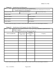 Form TT-19 PM Certification Application for Participating Tobacco Product Manufacturers (Pm) - Virginia, Page 2