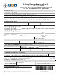 Form LIC100 Driver&#039;s License, Learner&#039;s Permit or Id Card Application - Massachusetts