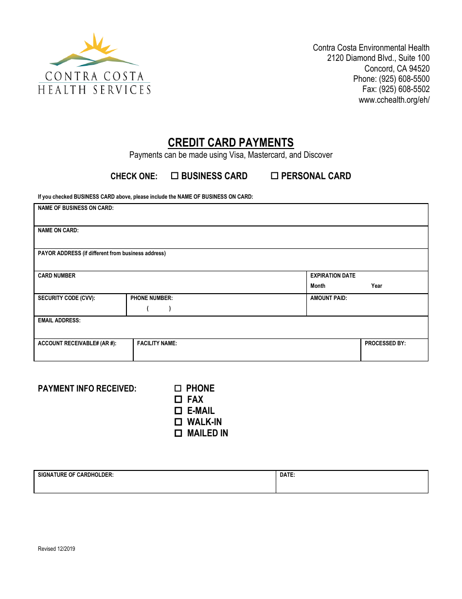 Application for Temporary Food Event Permit - Contra Costa County, California, Page 11