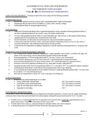 Application for Temporary Food Event Permit - Contra Costa County, California, Page 6