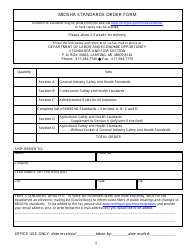 Form MIOSHA-STD-1000 Miosha Standards Order Form - Michigan, Page 6