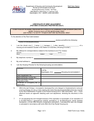 Document preview: RAD Form 9 Certificate of Rent Adjustment (For Rent-Stabilized Properties Only) - Washington, D.C.