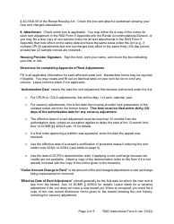 Instructions for RAD Form 9 Certificate of Rent Adjustment - Washington, D.C., Page 2
